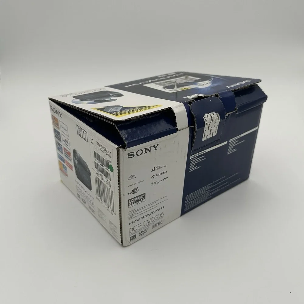 Sony DCR-DVD305 Handycam Camcorder With Original Box & SD Card Mega Pixel